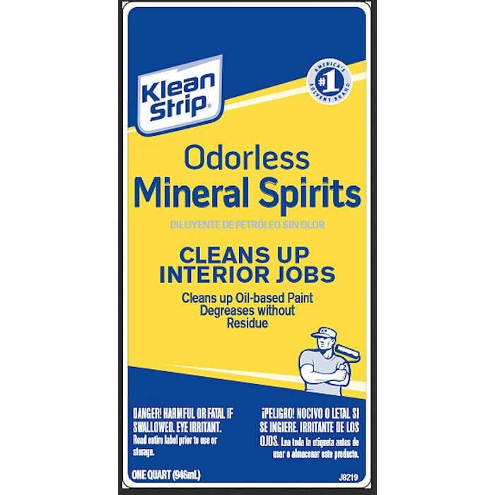 Klean Strip QKSP94005CA Od Mineral Spirits 1Qt Ca @6