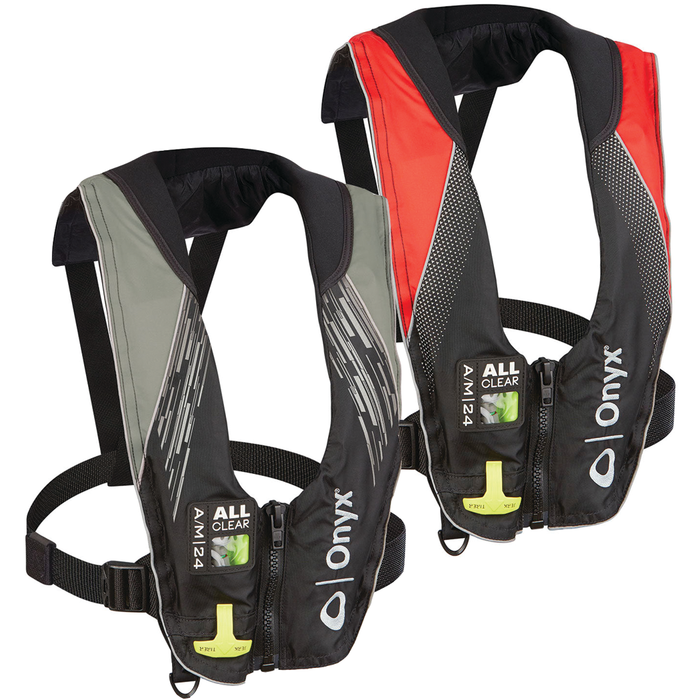 Kent 132200-701-004-21 Onyx A/M-24 All-Clear Auto/Manual Inflatable Life Jacket, Grey