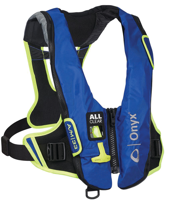 Kent 132800-500-004-21 Onyx Impulse 33 All Clear Auto/Manual Inflatable Life, Jacket, Blue