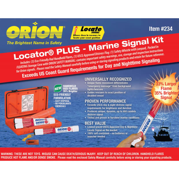 Kit Orion Locator Plus con accesorios en estuche flotante
