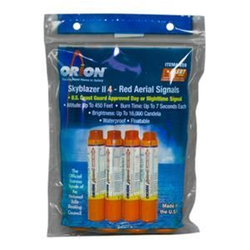 Orion 859 Skyblazer-4 Red Aerial Signals w/Storage Bag, 4/Pk