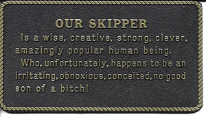 Bernard Engraving Plaque Engraving Our Skipper SNPLAQ3 3 x 5.5 Inch