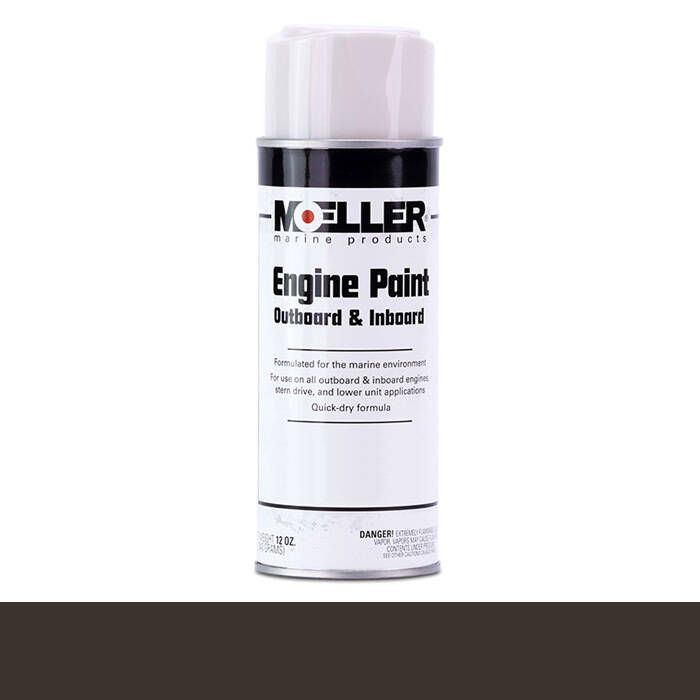 Moeller 25479 Engine Spray Paint, OMC Charcoal Metallic 85-Up