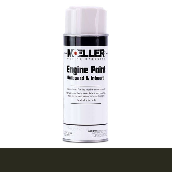 Moeller 25478 Engine Spray Paint, OMC Charcoal Non-Metallic 86