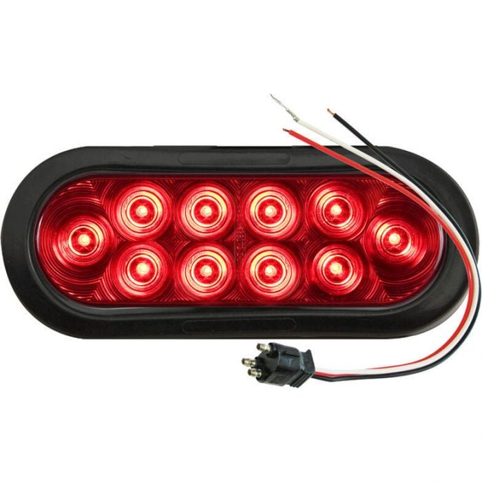 Optronics STL74RKBP STL72RK Waterproof Stop & Turn LED Oval Tail Light Kit, Polycarbonate Lens & Housing