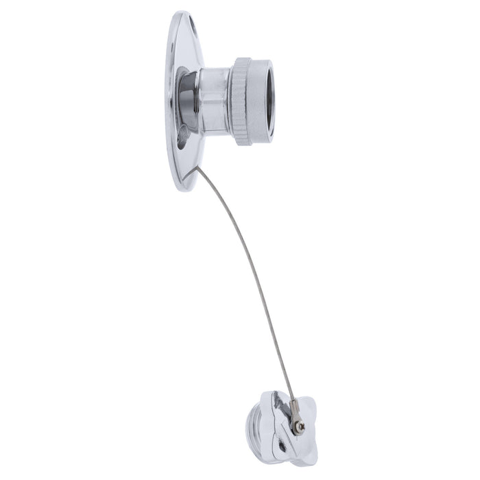 Ambassador Marine P56-0190-SS Water Inlet, with Cap (316 Stainless Steel)