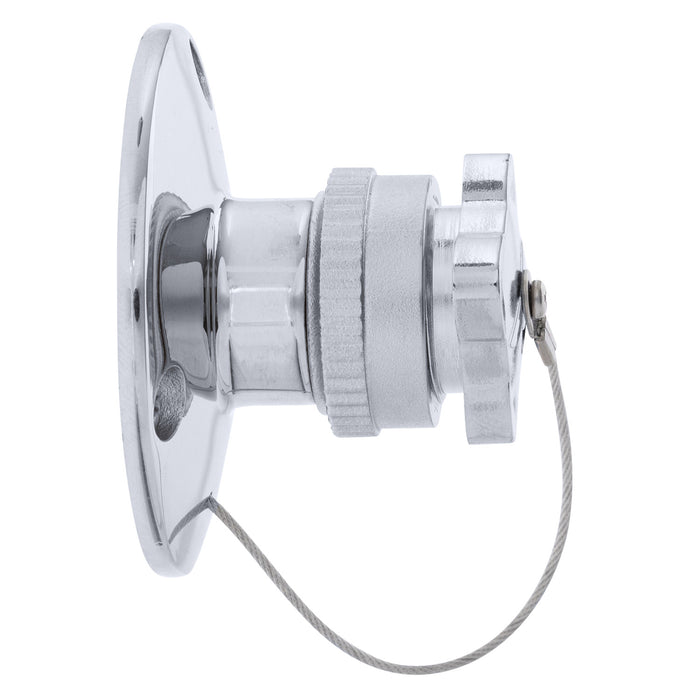 Ambassador Marine P56-0190-SS Water Inlet, with Cap (316 Stainless Steel)