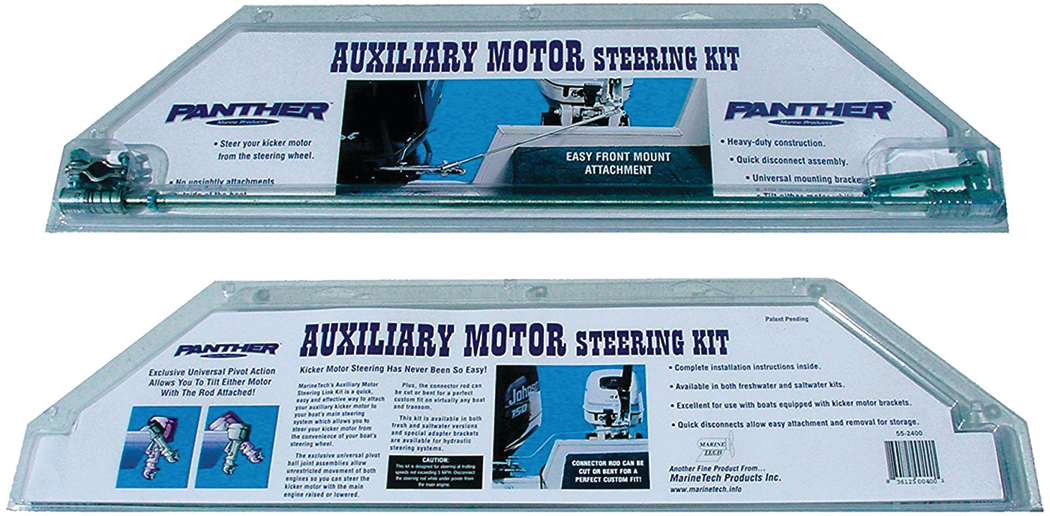 Panther Products 552600 Panther Auxiliary Motor Steering Kit for Use w/ Trolling, Motors Up to 25 HP
