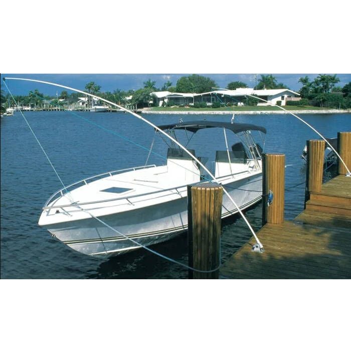 Taylor Made MW.140 Standard Mooring Whips, 1-Pair, Fixed 60 Deg Angle Base, for Boats Up to 24'-28'