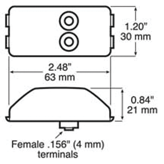 Anderson V203A LED Clearance / Side Marker Light Module Only, Amber