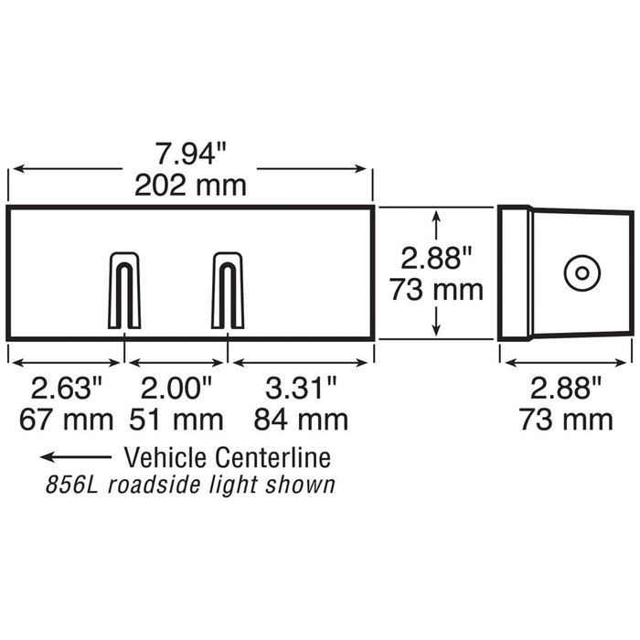 Anderson V856L LED Over 80" Wide Combination Tail Light, Left