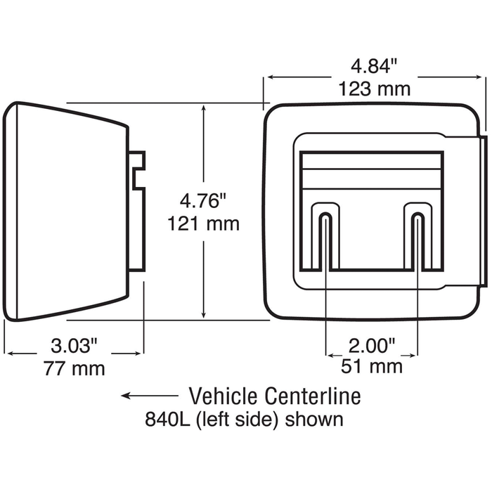 Anderson V840L LED Under 80" Wide Combination Tail Light