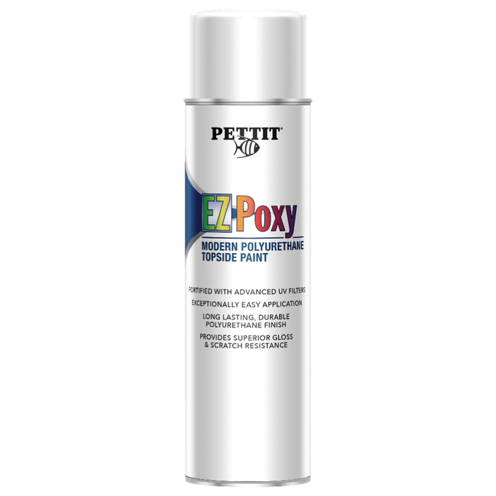 Pettit 1310820 Ez-Poxy Polyurethane Topside Finish, 20 oz. Aerosol, Hatteras Off White