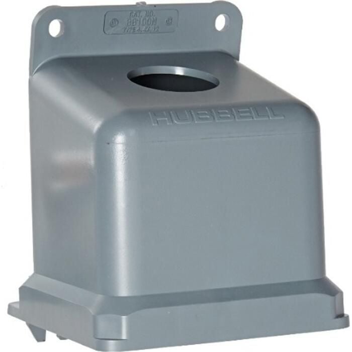 Hubbell BB100N Pin and Sleeve Angled Back Box for 100A Non-Metallic