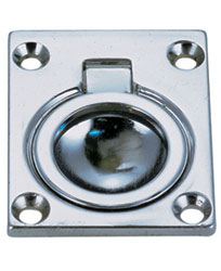 Perko Flush Ring Pull Chrome Plated Zinc 1-3/4" X 1-3/8"