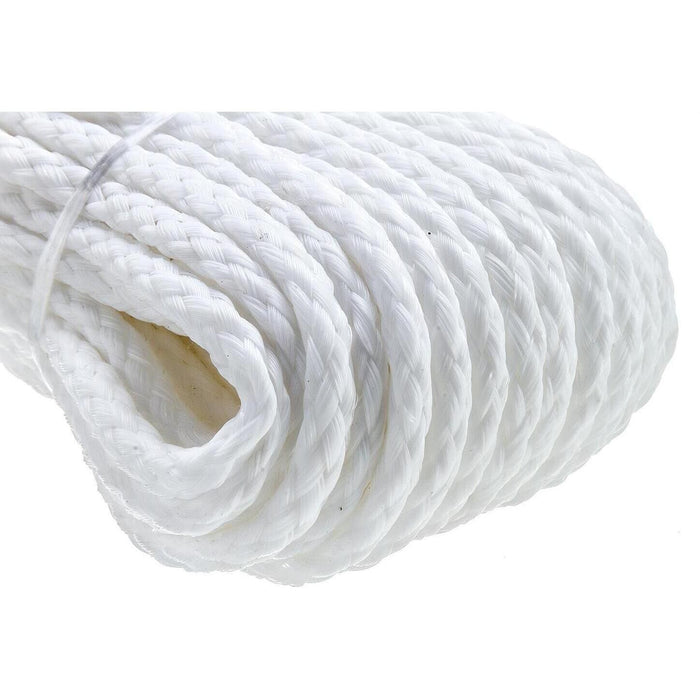 Seachoice 40201 Hollow Braid Polypropylene Anchor Line, White, 1/4" x 50'