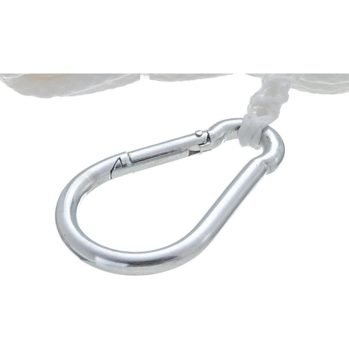 Seachoice 40201 Hollow Braid Polypropylene Anchor Line, White, 1/4" x 50'