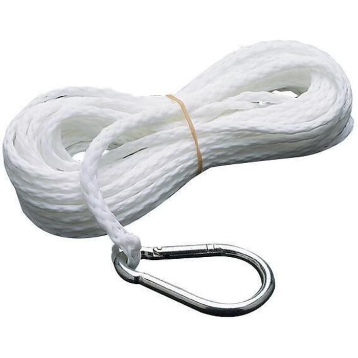Seachoice 40201 Hollow Braid Polypropylene Anchor Line, White, 1/4" x 50'