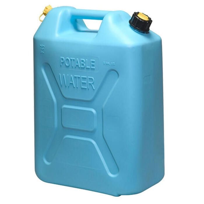 Scepter 4933 Manual Vent Military Style Water Jerry Can w/CRC, 5.3 Gal./20L, Light Blue