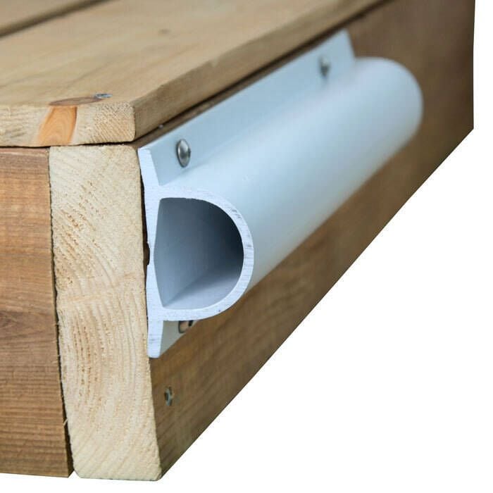 Dock Edge DE1205F ProDock Commercial Grade Heavy D Profile, White, 8', 3/pk