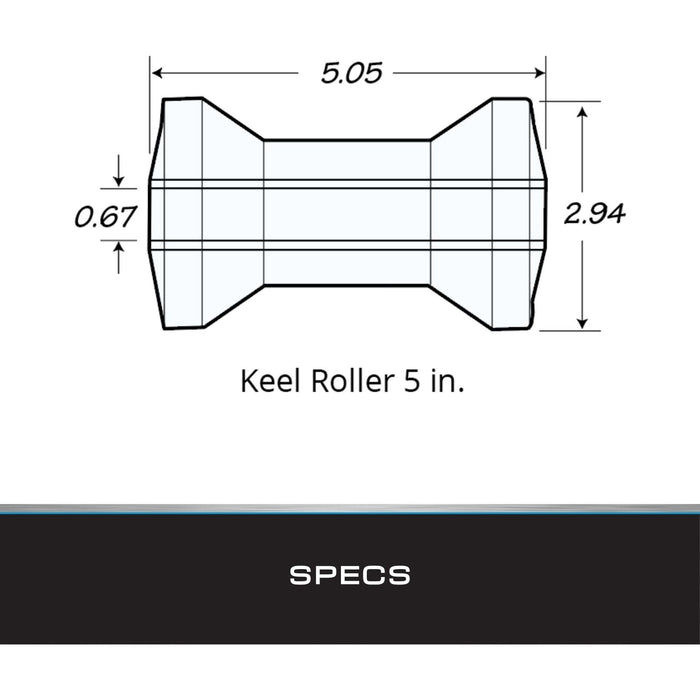 Tie Down Engineering 86408 Hull Sav'r Poly Vinly Black Roller