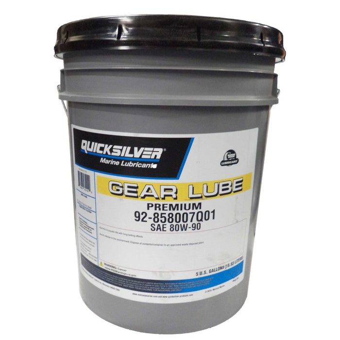 Mercury 92-858007Q01 SAE 80W-90 Premium Gear Lube, 5 gallon | Quicksilver