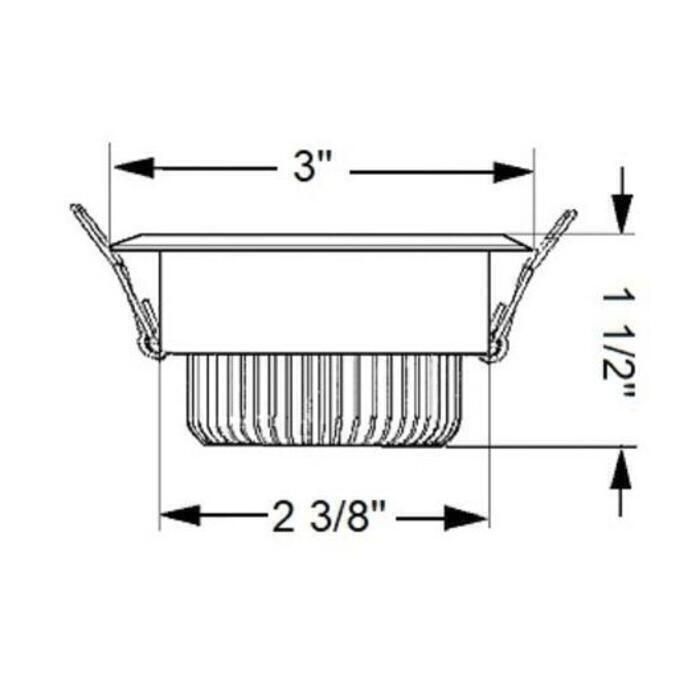 Scandvik 41484P Recessed Mount Down Light, RGBW 4-Color