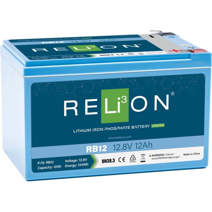 RELiON RB12 LiFePO4 Lithium Iron Phosphate 12V Battery