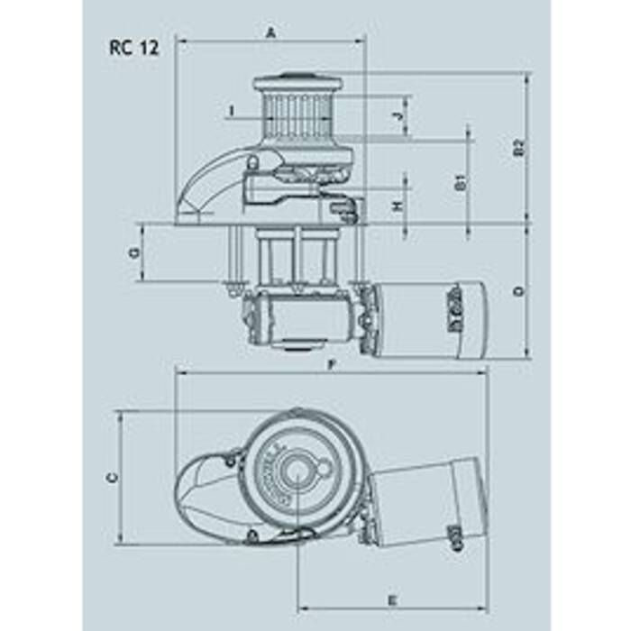 Maxwell RC12/10 12V Windlass - f/3/8" Chain & 3/4" Rope
