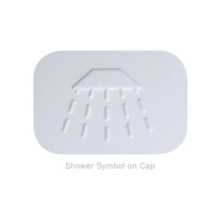 Scandvik 10298 Recessed Transom Shower White w/ 13' Nylon Hose, Horizontal Mount Only
