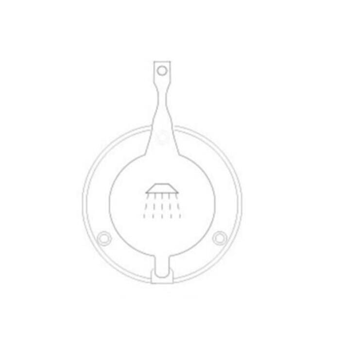 Scandvik 10298 Recessed Transom Shower White w/ 13' Nylon Hose, Horizontal Mount Only