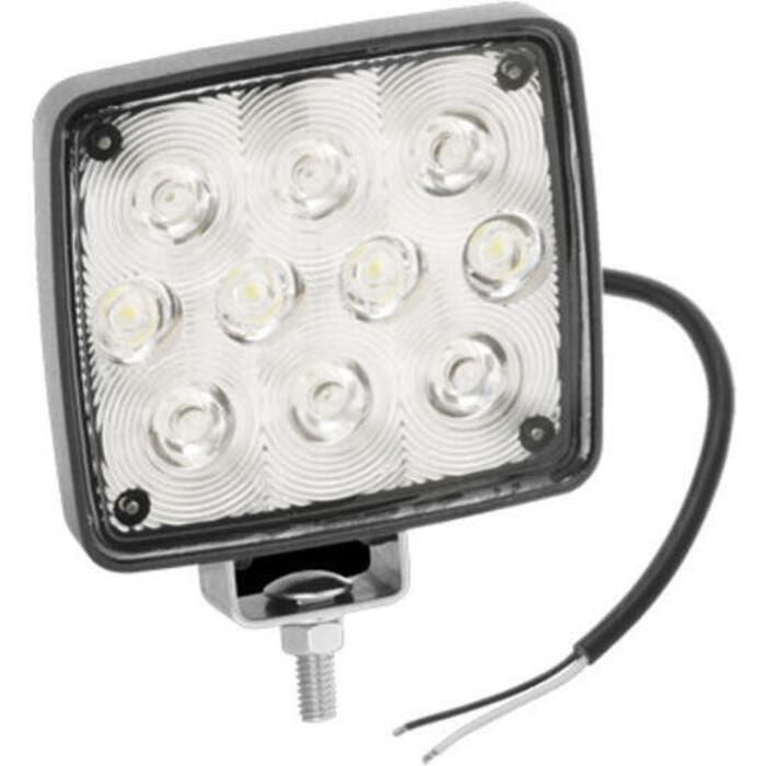 Wesbar 54209-002 White LED Exterior Work Lamp, 10 Diode, Round, Bracket Mt.