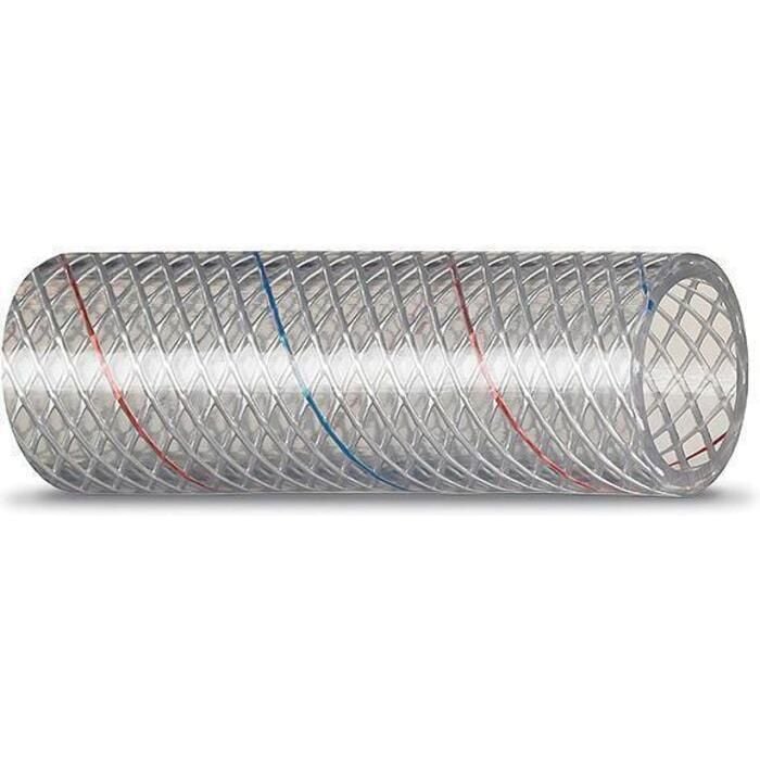 Seachoice 162-0346 23547 Clear Reinforced PVC Tubing w/Red & Blue Tracer 162, Series 3/4" x 50'