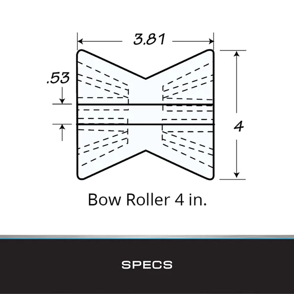 Danforth 86142 Tie Down Engineering Hull Saver Poly Vinyl Amber Roller