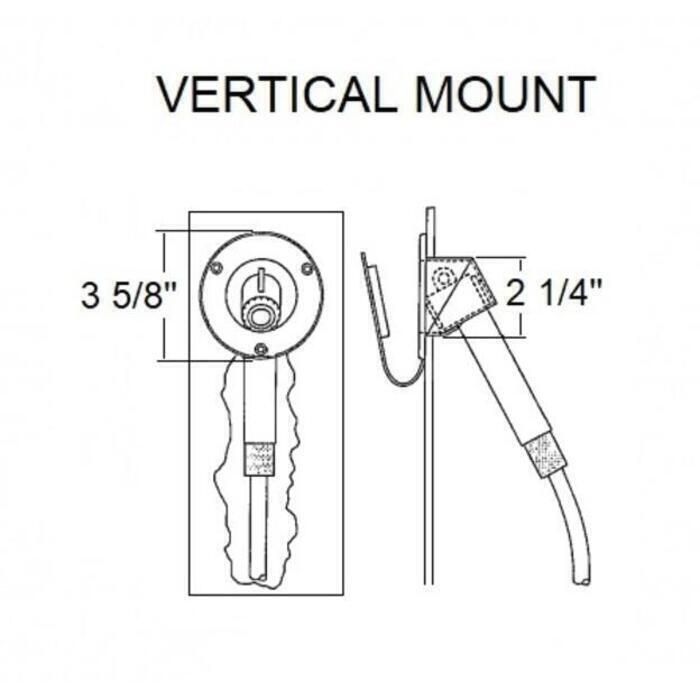 Scandvik 10030P Replacement Cap for Vertical Mount Showers.