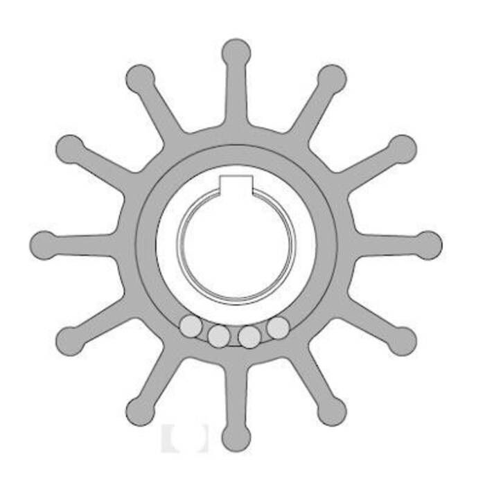 Johnson Pump 09-701B-1 Impeller Replaces Sherwood 9959K and Jabsco 18948-0001