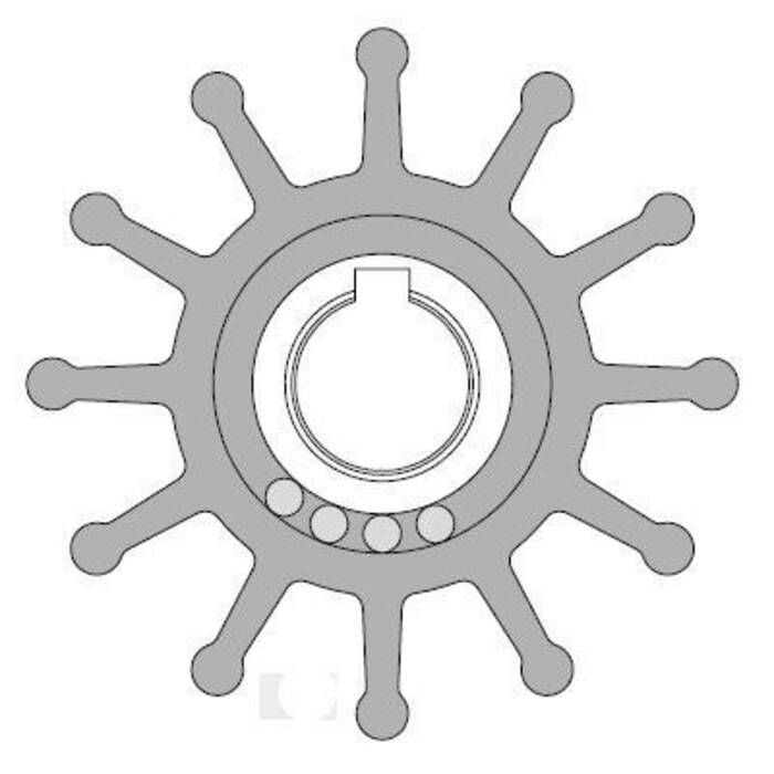 Johnson Pump 09-702B-1 Impeller Replaces Sherwood 10615K and Jabsco 17954-0001