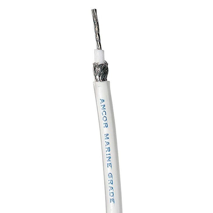 Ancor 150525 RG58CU Coaxial Cable, White