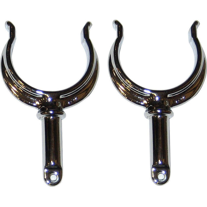 Perko 1262DP0ZNC Ribbed Rowlock Horns, Zinc, Pair