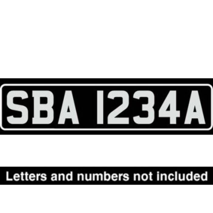 Bernard Engraving RP-2400-B 24" Boat Registration Plates, Black