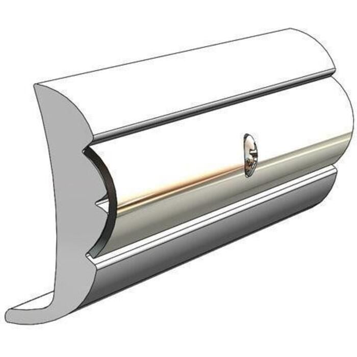 Taco Metals V21-9866WHC20D Rigid Rubrail 20' White