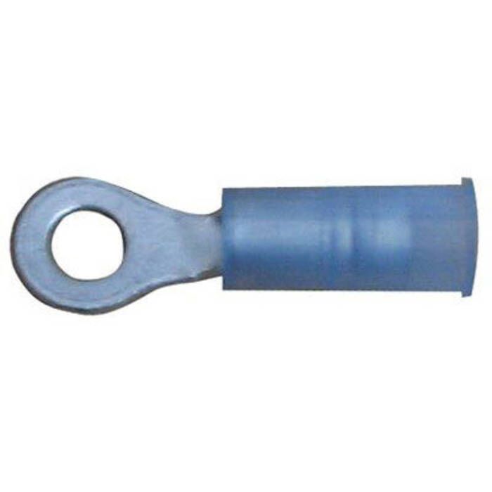 Ancor 230212 Marine Grade Nylon Insulated Ring Terminals, #8 Fastener, 16-14 Wire, Blue, 6/Pk