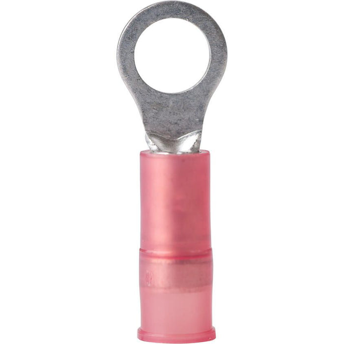 Ancor 230201 Marine Grade Nylon Insulated Ring Terminals, #6 Fastener, 22-18 Wire, Red, 6/Pk