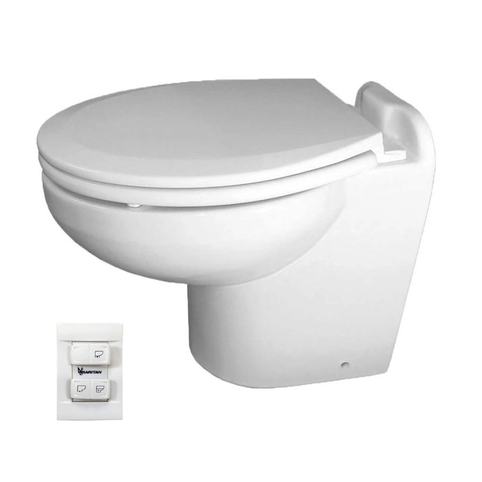 Raritan 220HS01201 Marine Elegance Angled Back, Fresh Water & Remote, 12V Toilet, White