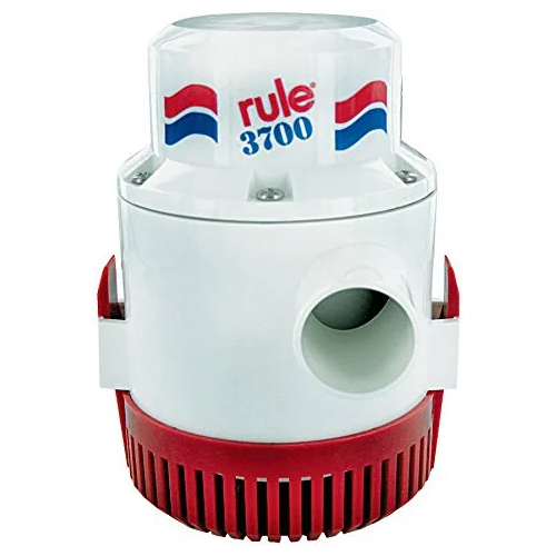 Rule 14A-6UL 3,700 GPH 12V 15.5 Amp High Capacity Bilge Pump with 6' Leads