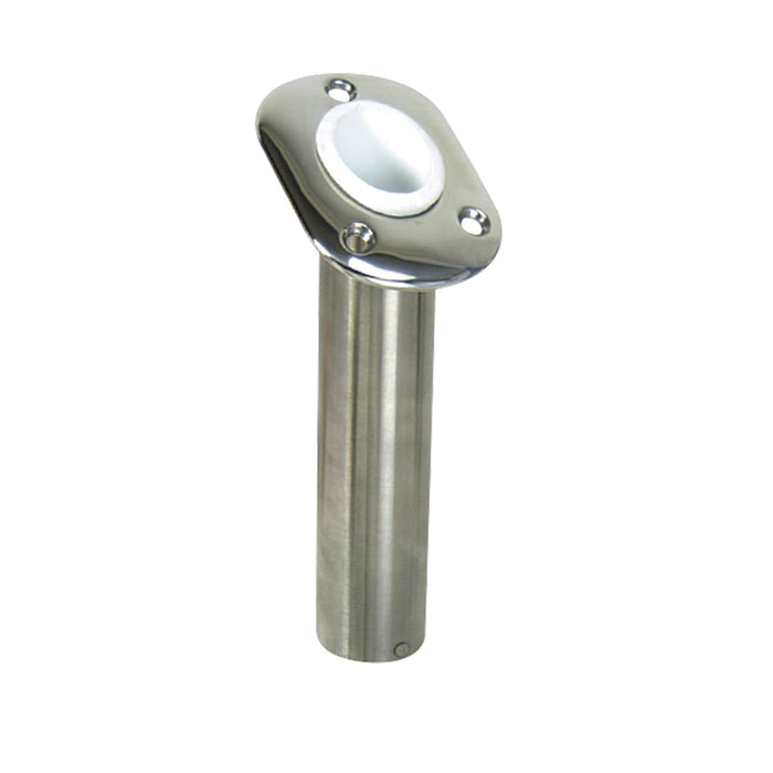 Whitecap S-0096 Bluewater 30 Deg. Stamped S.S. Flush Mount Rod Holder