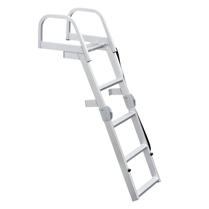 Whitecap S-1865 Aluminum Folding Pontoon Ladder - 4 Step