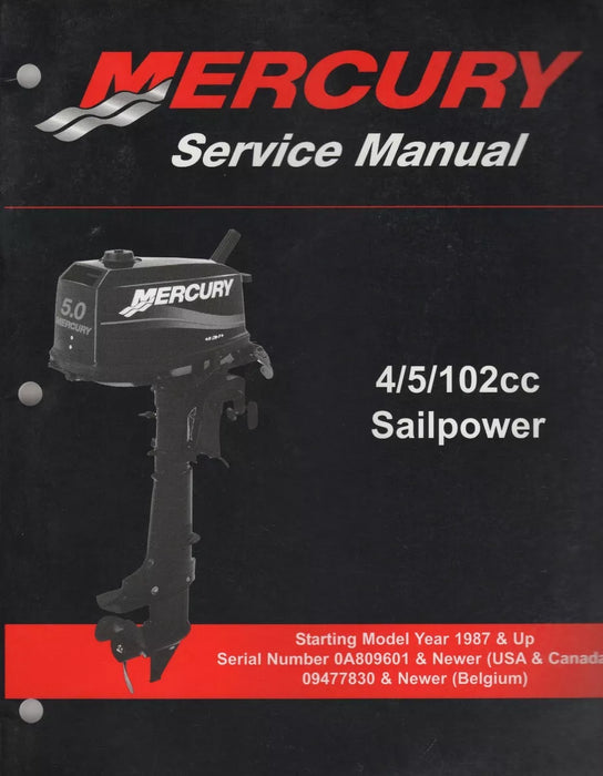 Mercury 17308R02 Manual de servicio Sm O/B 4/5 2S