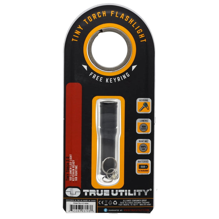 True Utility Tiny Torch 2.0 100 Lumen Keyring Flashlight