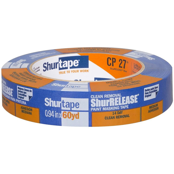 Shurtape 202872 Masking Tape - 1" x 180' Blue
